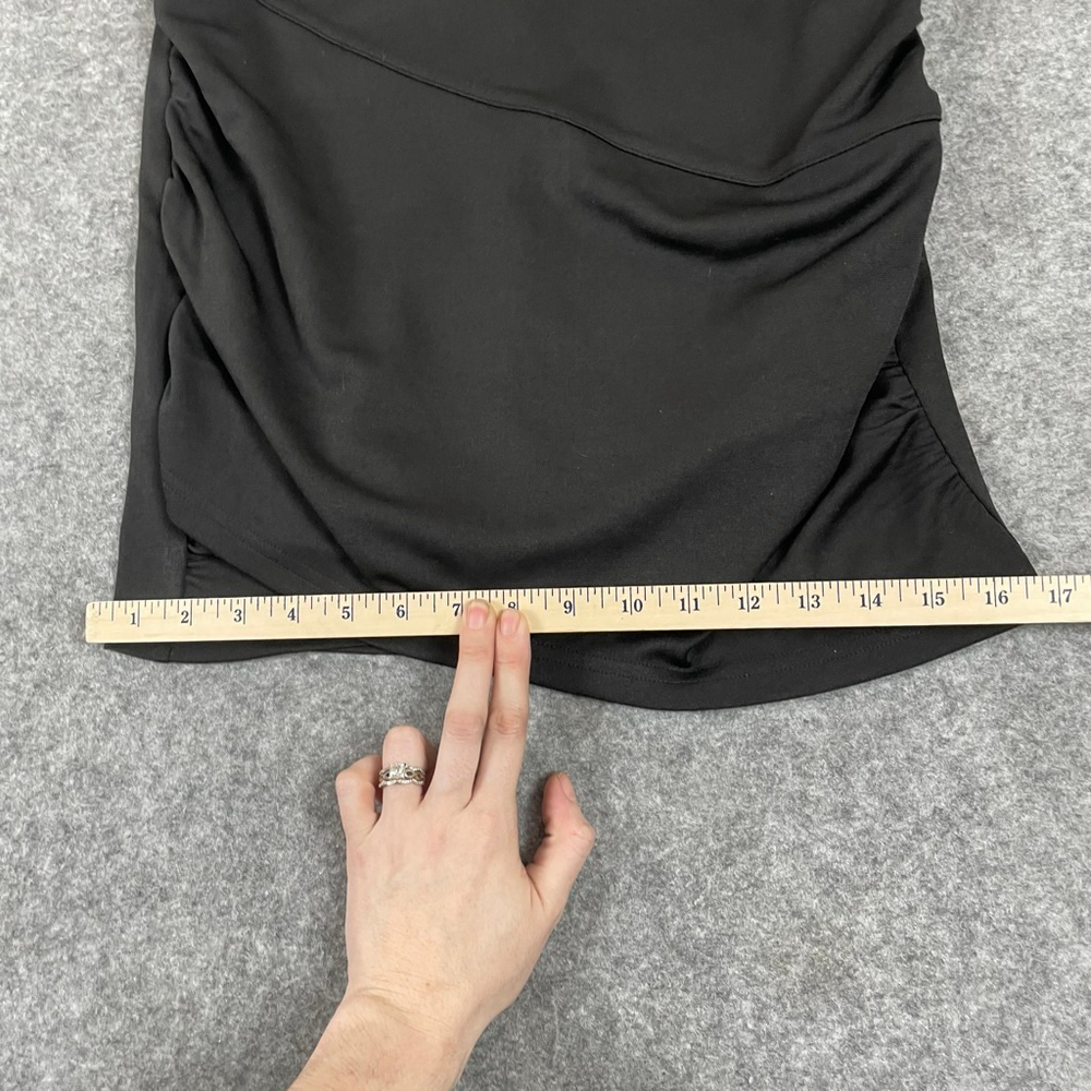 Women's KATE KASIN Black Ruched Mini Skirt M - Picture 8 of 9